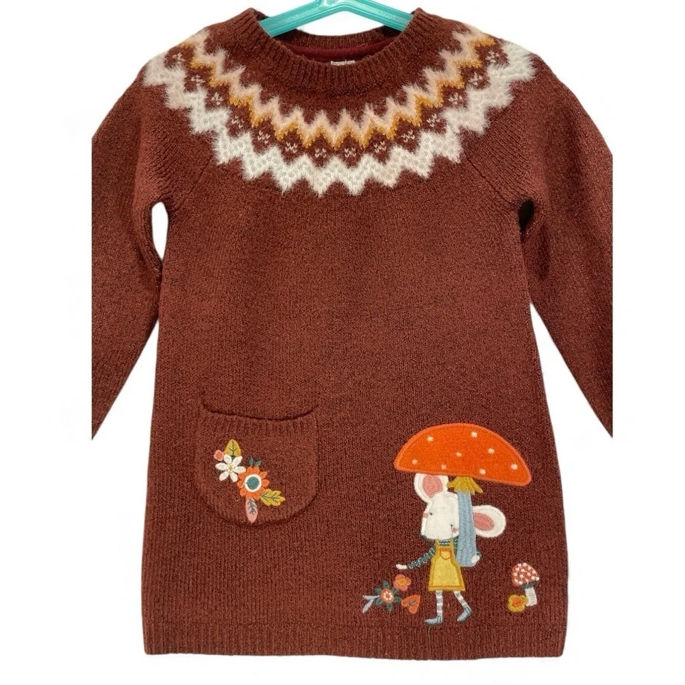 Tu Knit Sweater Dress with Pattern size 18-24 months